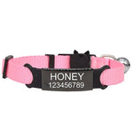 Personalized ID Free Engraving Cat Collar Safety Breakaway Small Dog Cute Nylon Adjustable for Puppy Kittens Necklace