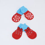 Winter Anti-Slip Pet Dog Socks Knit Socks Small Cat Dogs Warm Socks Chihuahua Thick Paw Protector Dog Socks Booties Accessories