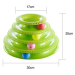 Funny Pet Toys Cat Crazy Ball Disk Interactive Amusement Plate Play Disc Trilaminar Turntable Cat Toy