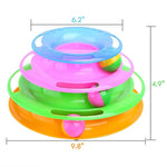 Funny Pet Toys Cat Crazy Ball Disk Interactive Amusement Plate Play Disc Trilaminar Turntable Cat Toy