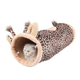 Folding Channel Dinosaur Giraffe Black Cat Tunnel Indoor Outdoor Pet Cat Training Toy For Cat Rabbit Animal Play Tunnel Tube